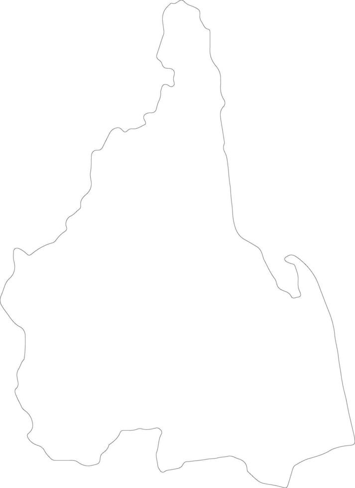 nakhon si thammarat Tailandia contorno mapa vector