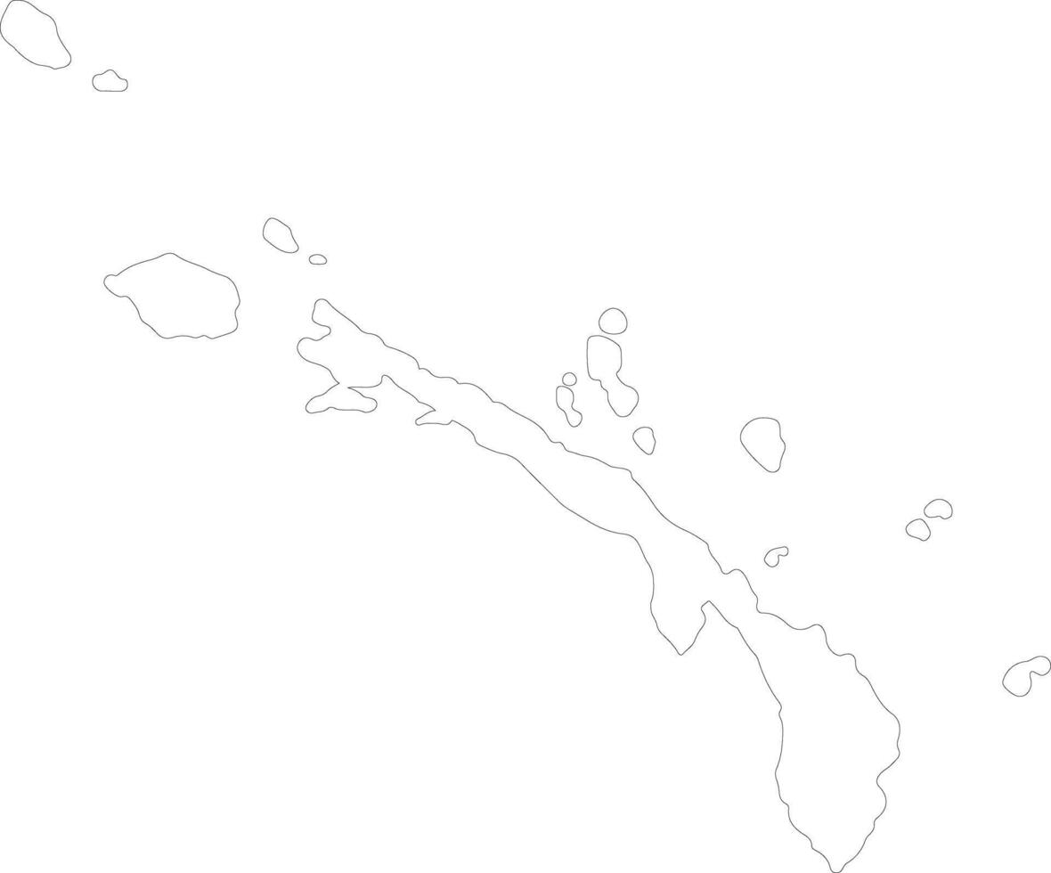 New Ireland Papua New Guinea outline map vector