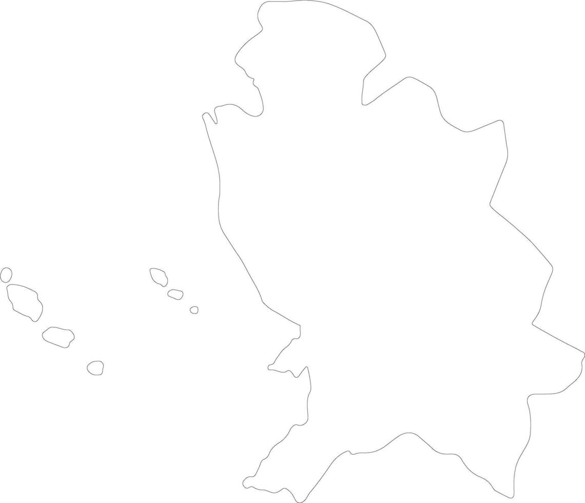 Nayarit Mexico outline map vector