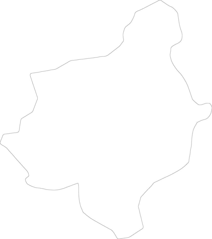 Nebbi Uganda outline map vector