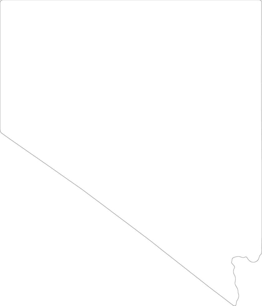 Nevada United States of America outline map vector