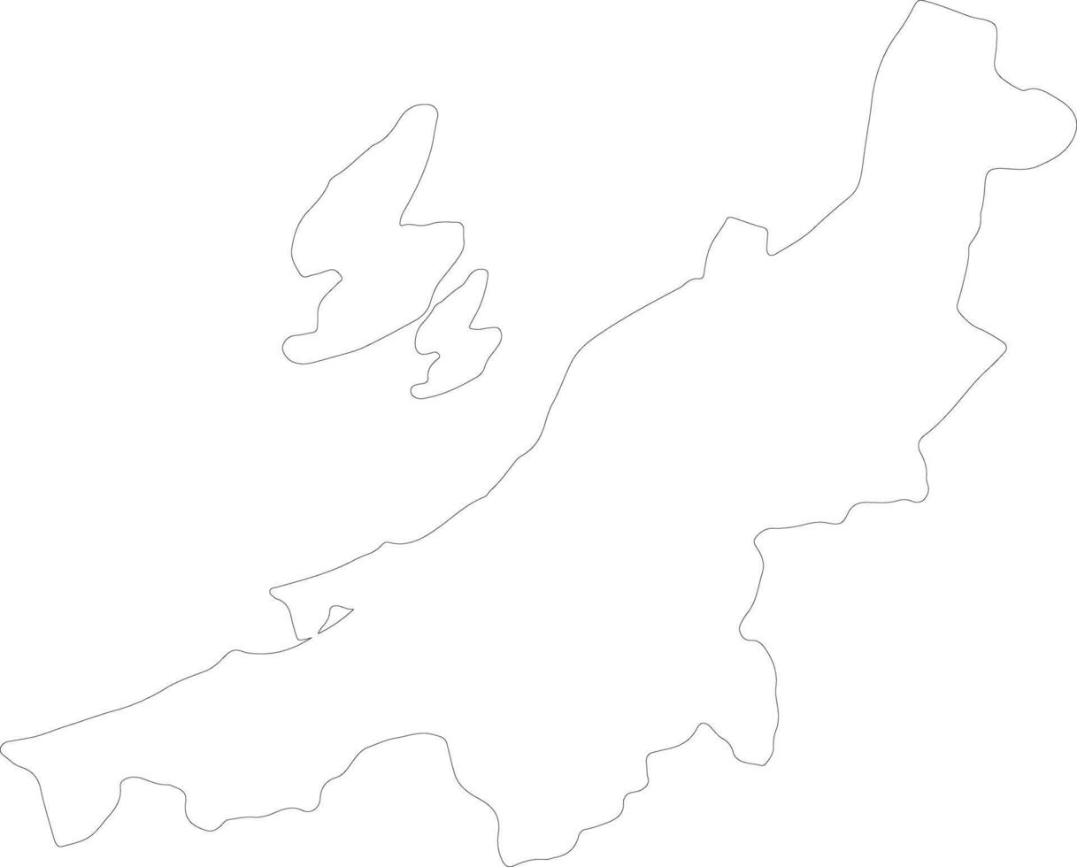 Niigata Japan outline map vector