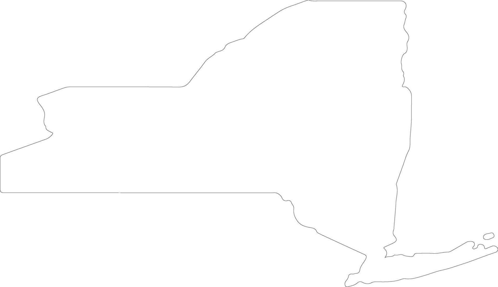 nuevo York unido estados de America contorno mapa vector