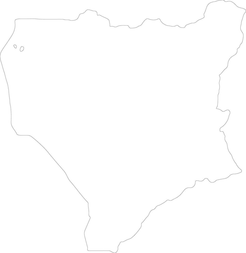 Niassa Mozambique outline map vector