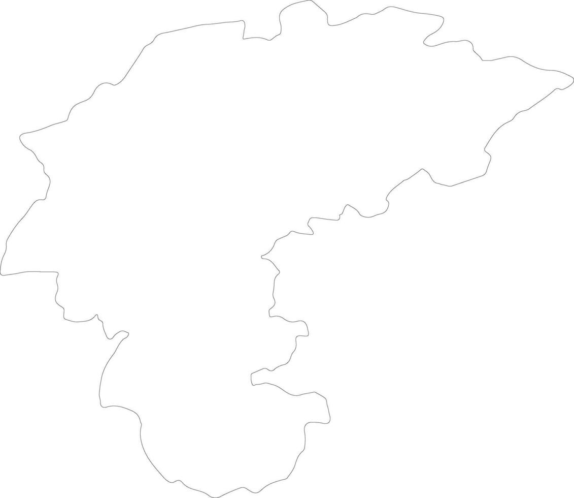 North Chungcheong South Korea outline map vector