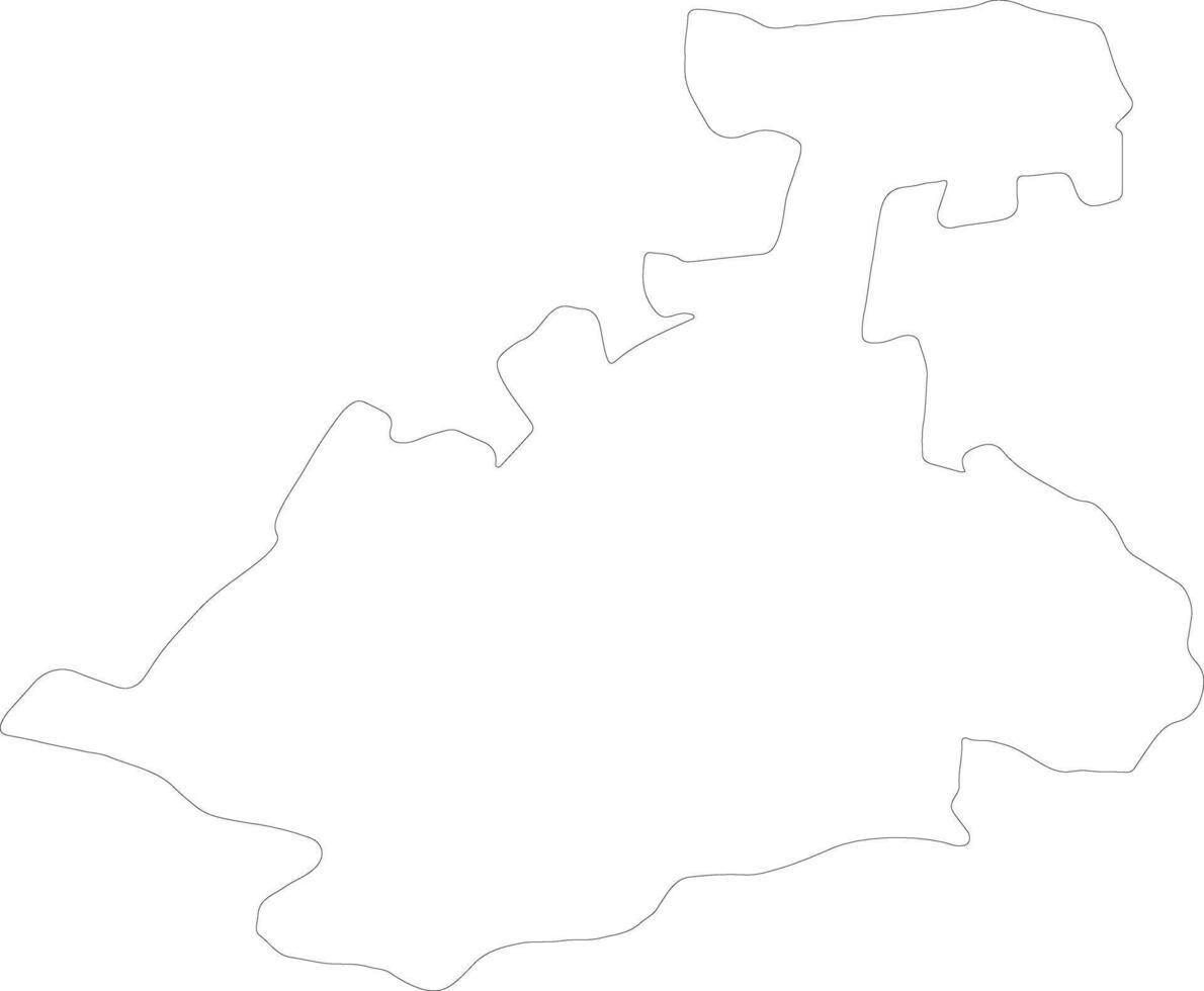 North Ossetia Russia outline map vector
