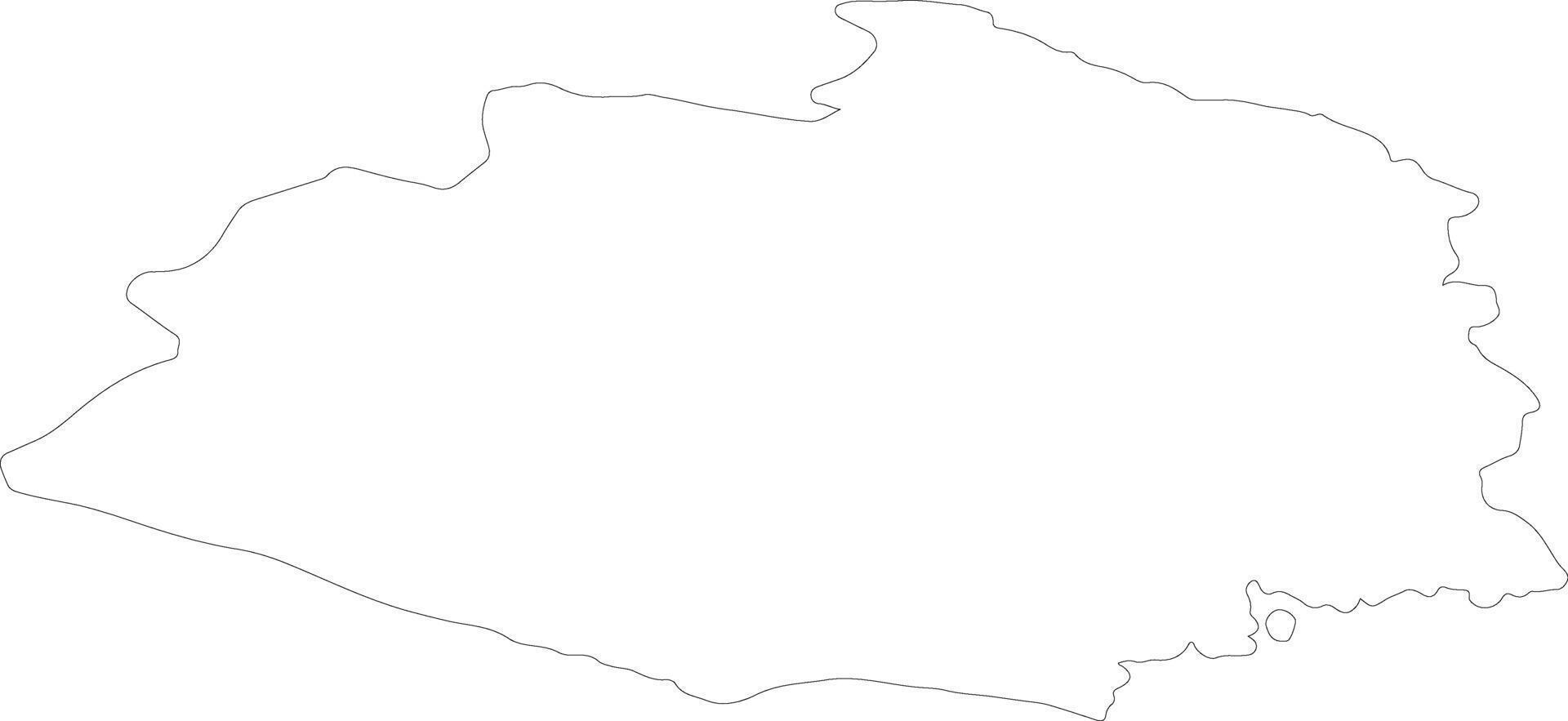 norrbotten Suecia contorno mapa vector