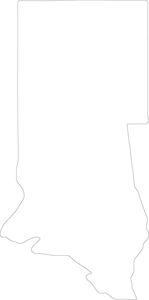 North Darfur Sudan outline map vector