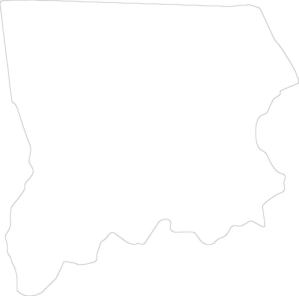 North Kordufan Sudan outline map vector