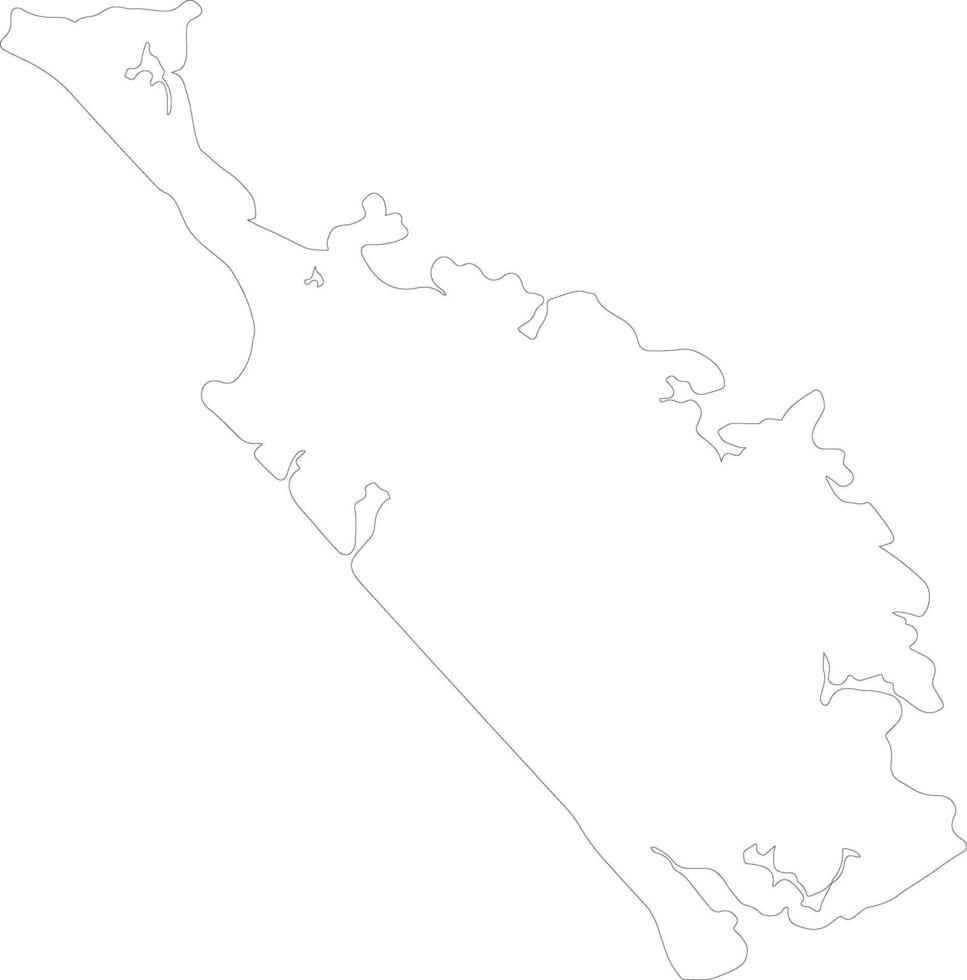 Northland New Zealand outline map vector