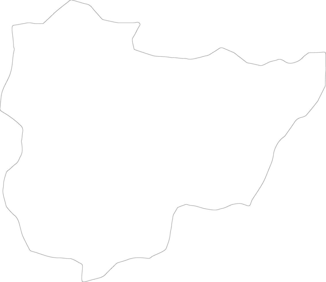 Ntungamo Uganda outline map vector