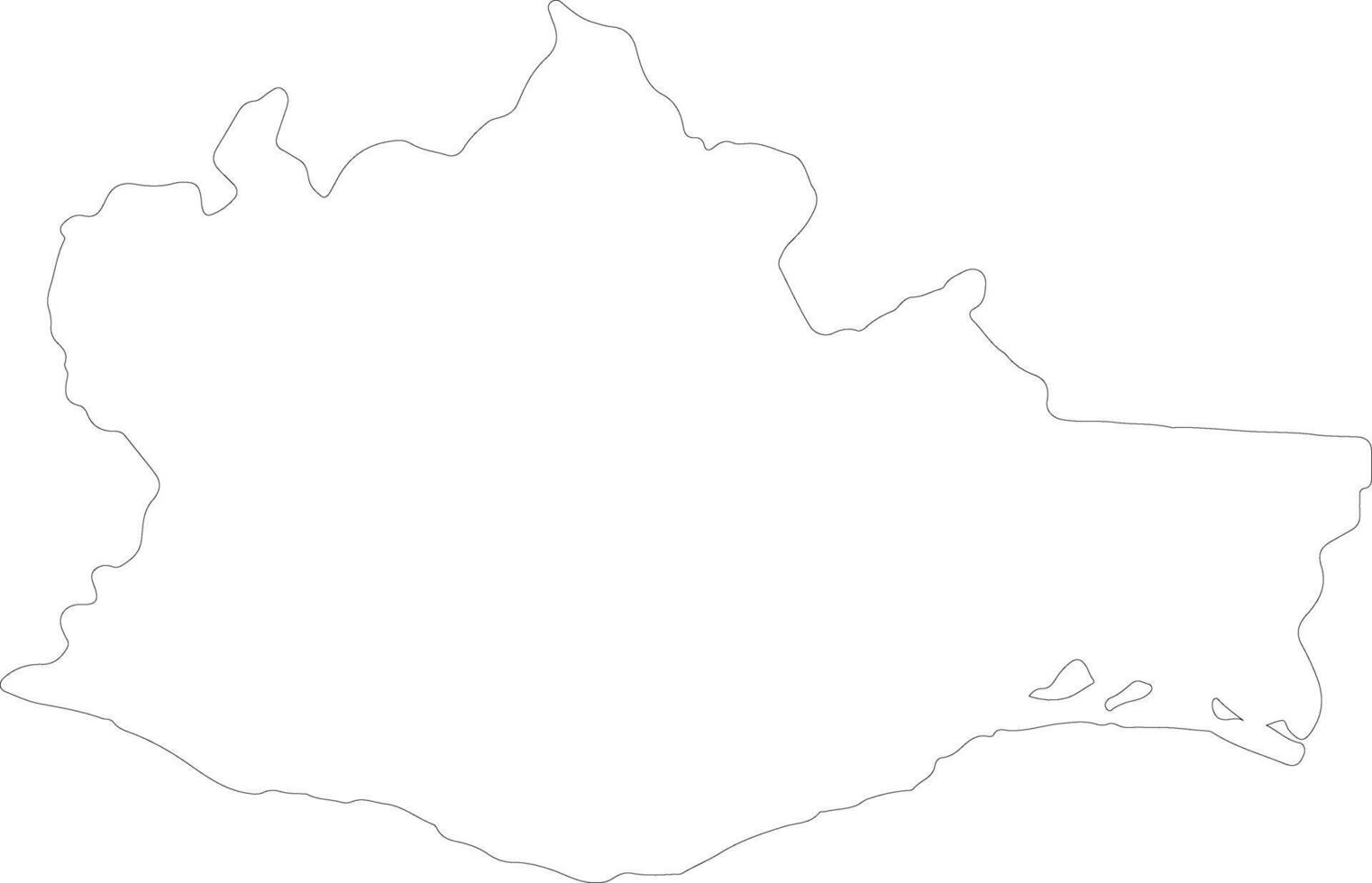 Oaxaca Mexico outline map vector