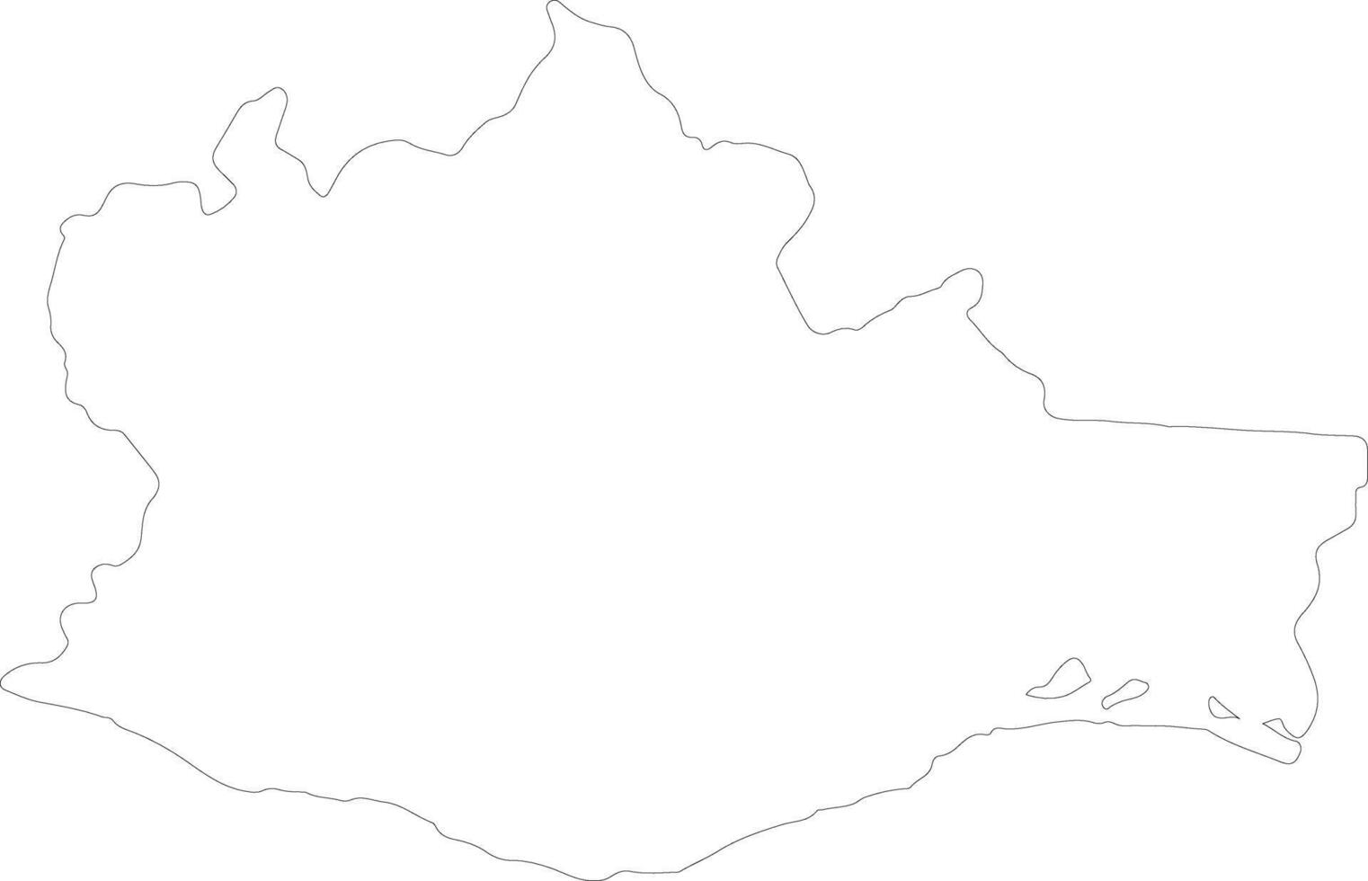 Oaxaca Mexico outline map vector
