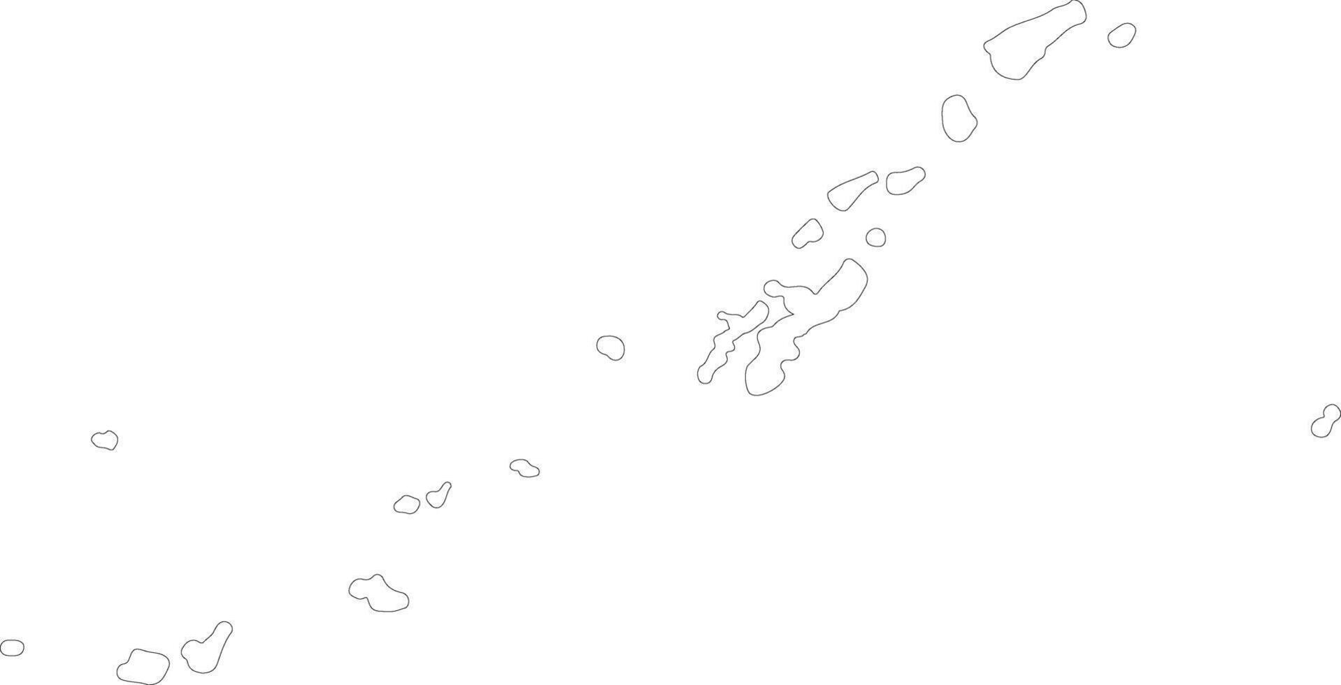 Okinawa Japan outline map vector