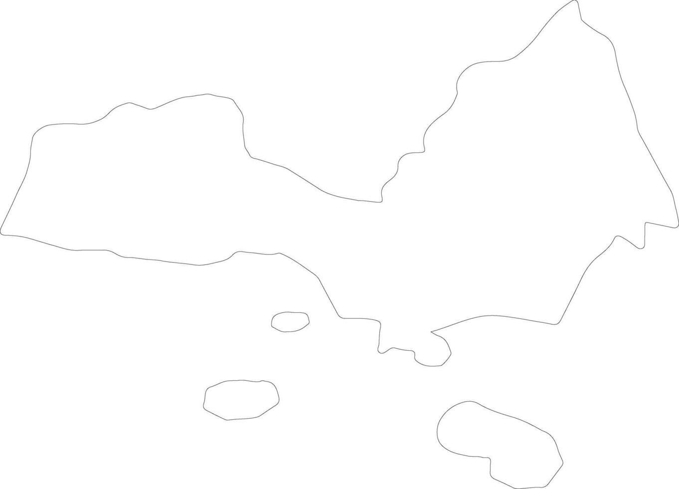 Nueva Esparta Venezuela outline map vector