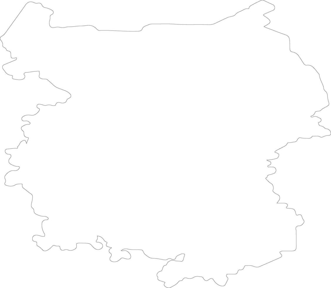 Omsk Russia outline map vector