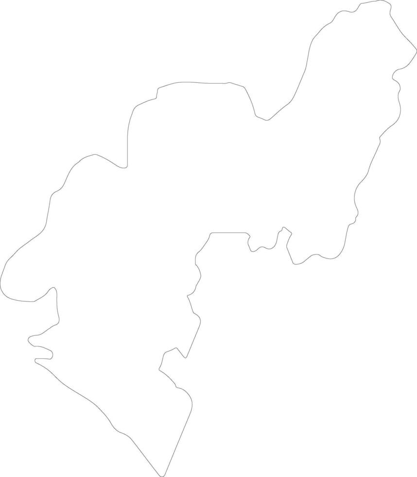 Ondo Nigeria outline map vector