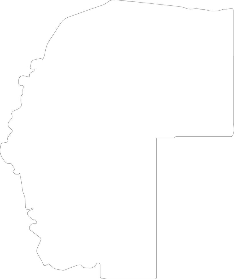 Omaheke Namibia outline map vector