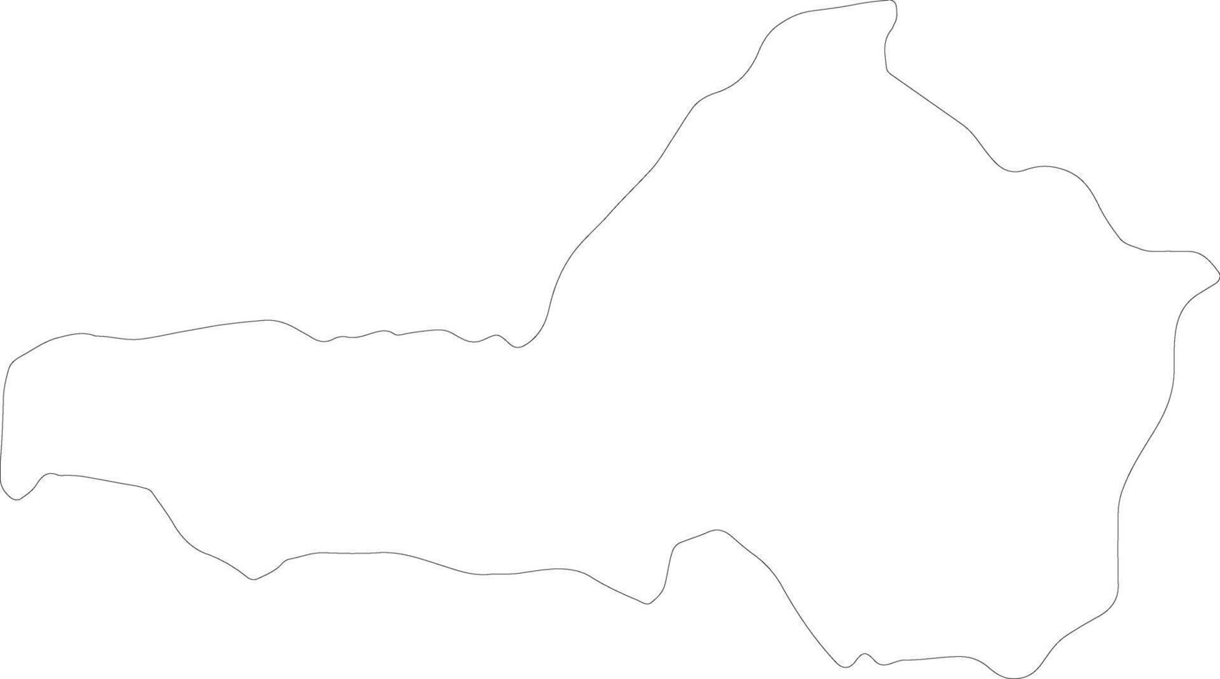 Nueva Segovia Nicaragua outline map vector