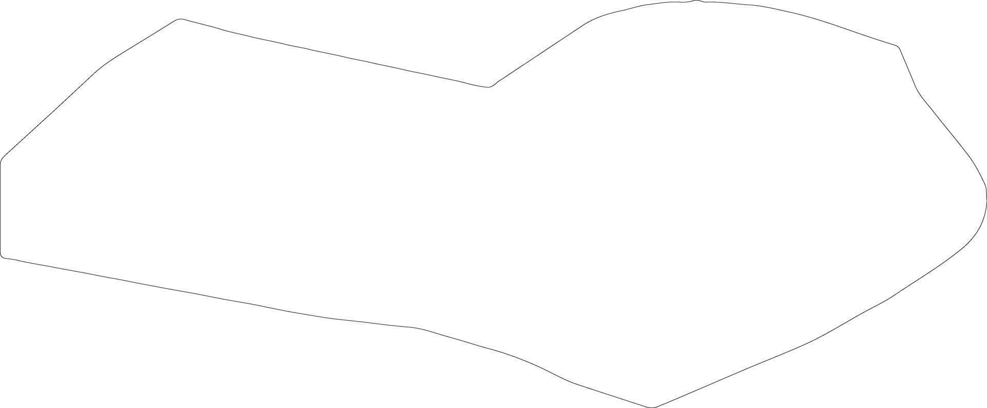 Orhon Mongolia outline map vector