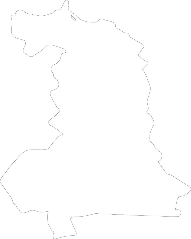 Oriental Morocco outline map vector