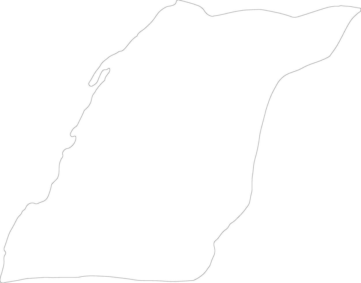 Oued el Dahab Morocco outline map vector