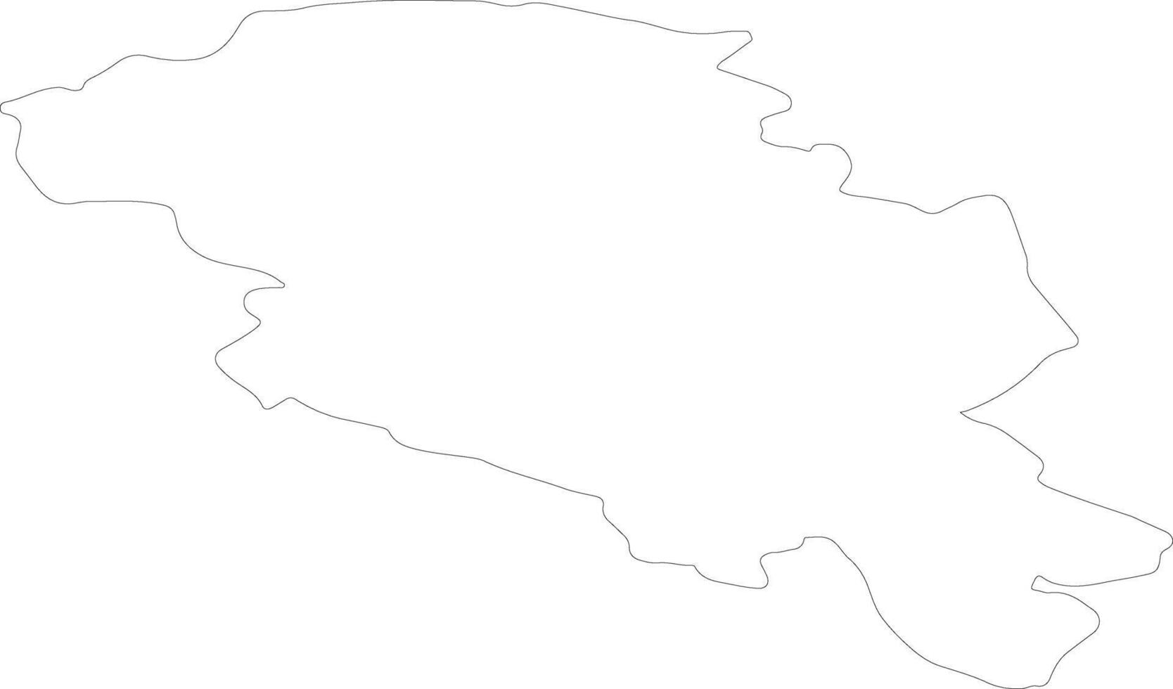 Oppland Norway outline map vector