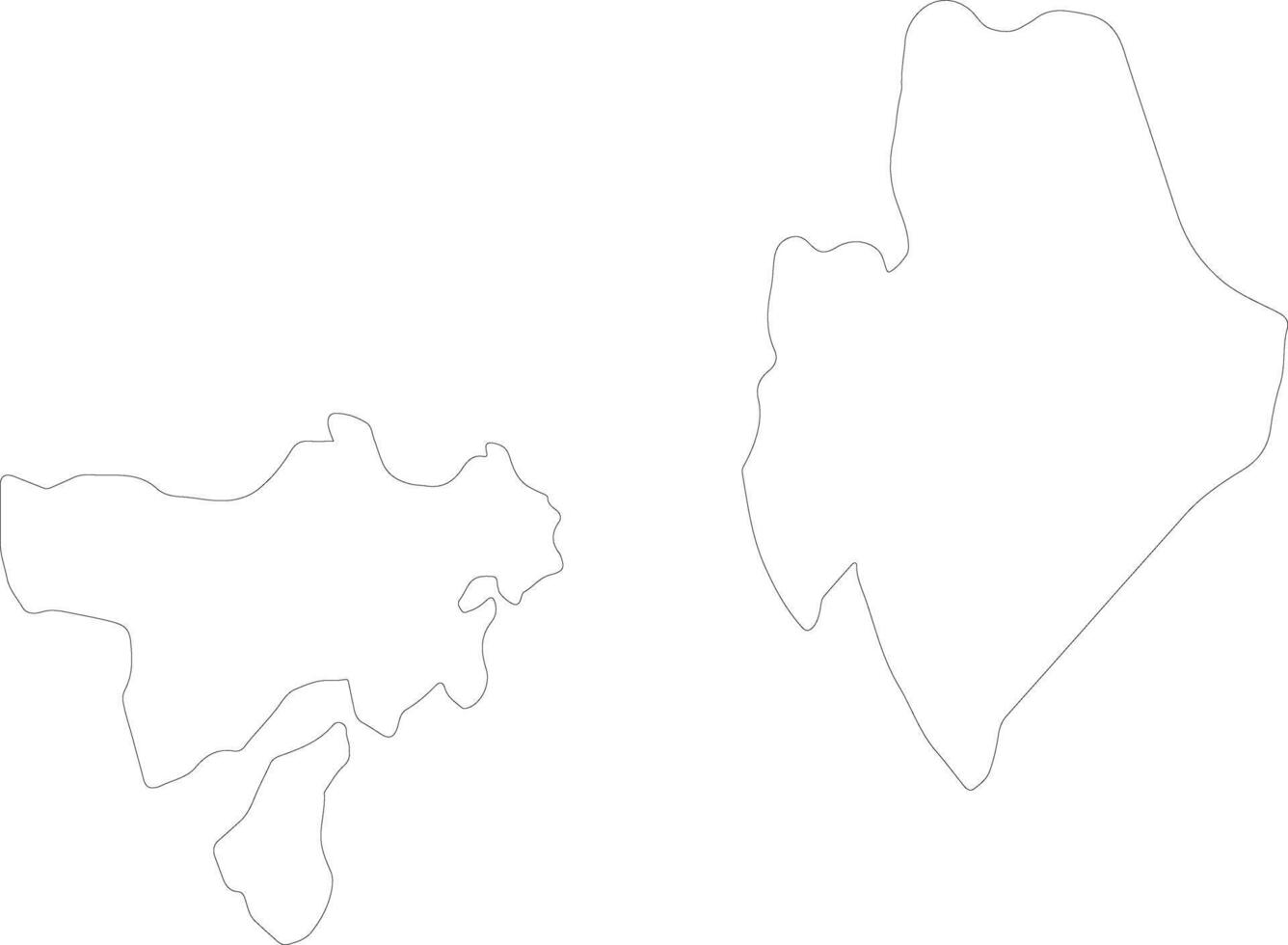 Perlis Malaysia outline map vector