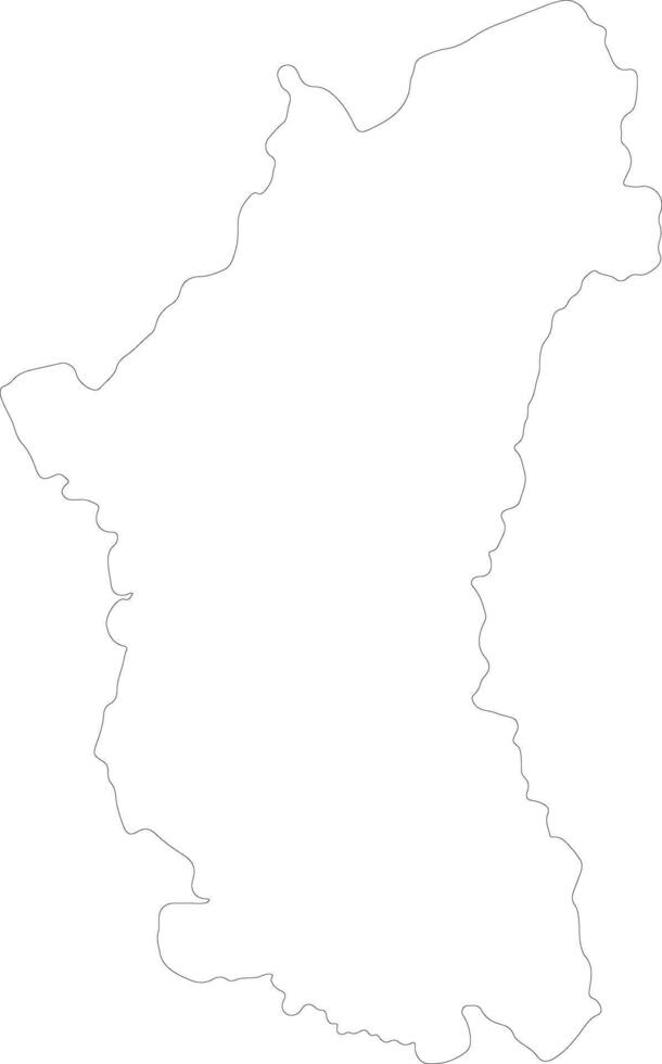 Perak Malaysia outline map vector