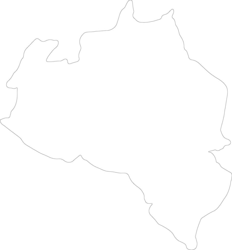 Portuguesa Venezuela outline map vector