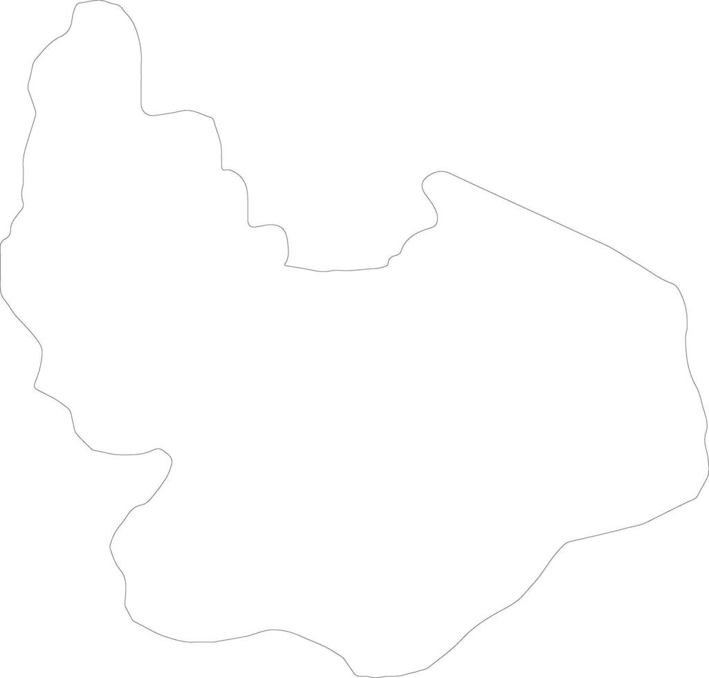 Plateau Nigeria outline map vector