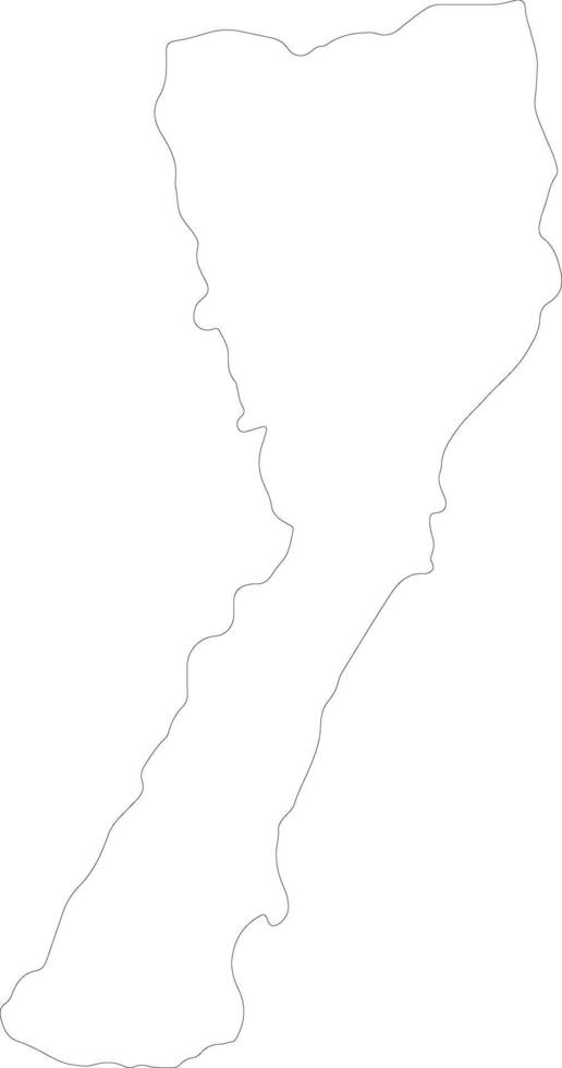 Prachuap Khiri Khan Thailand outline map vector