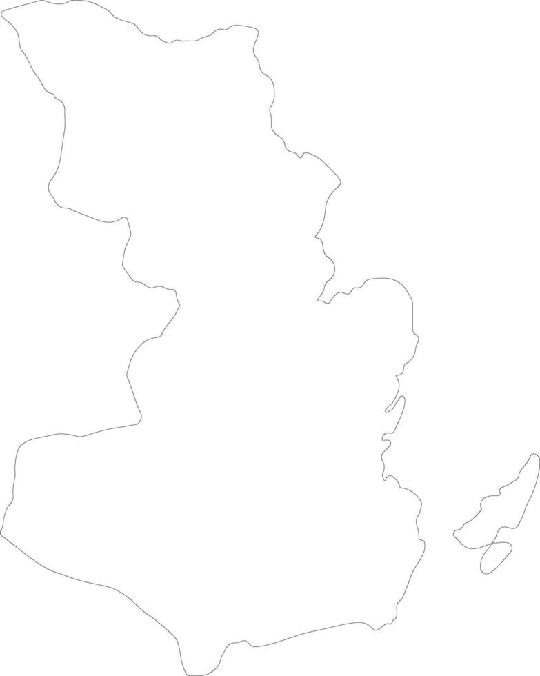 Pwani United Republic of Tanzania outline map vector