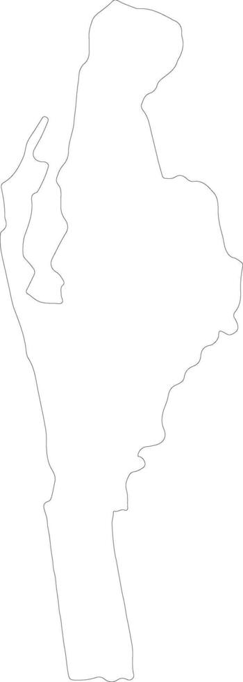 Puttalama Sri Lanka outline map vector