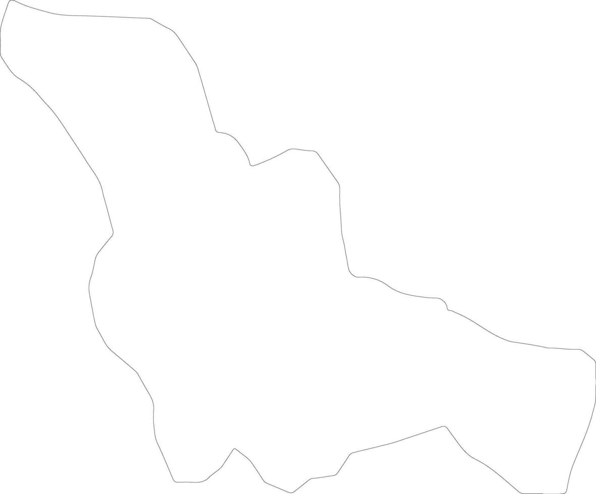 podujevo Kosovo contorno mapa vector