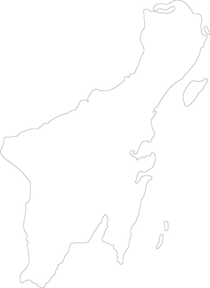Quintana Roo Mexico outline map vector