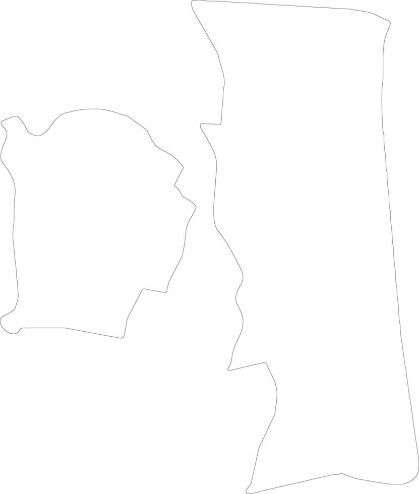 Pulau Pinang Malaysia outline map vector