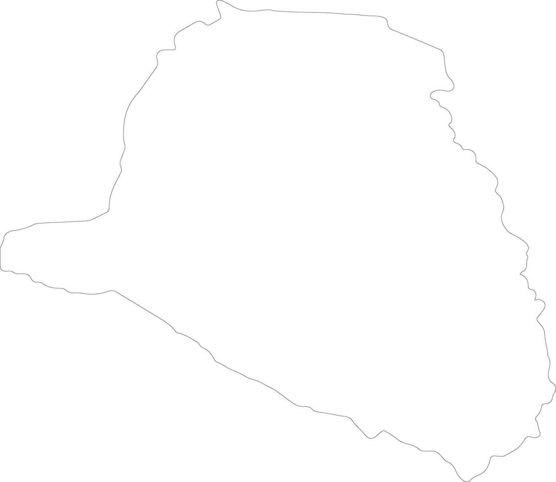 Presidente Hayes Paraguay outline map vector