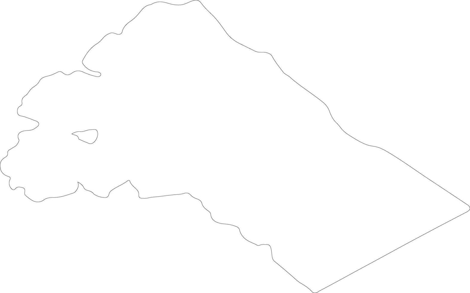 Rif Dimashq Syria outline map vector