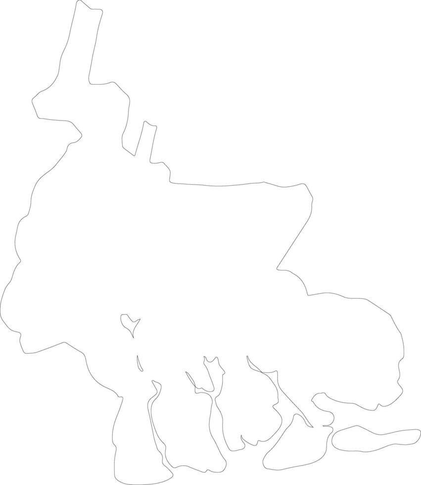 Rivers Nigeria outline map vector