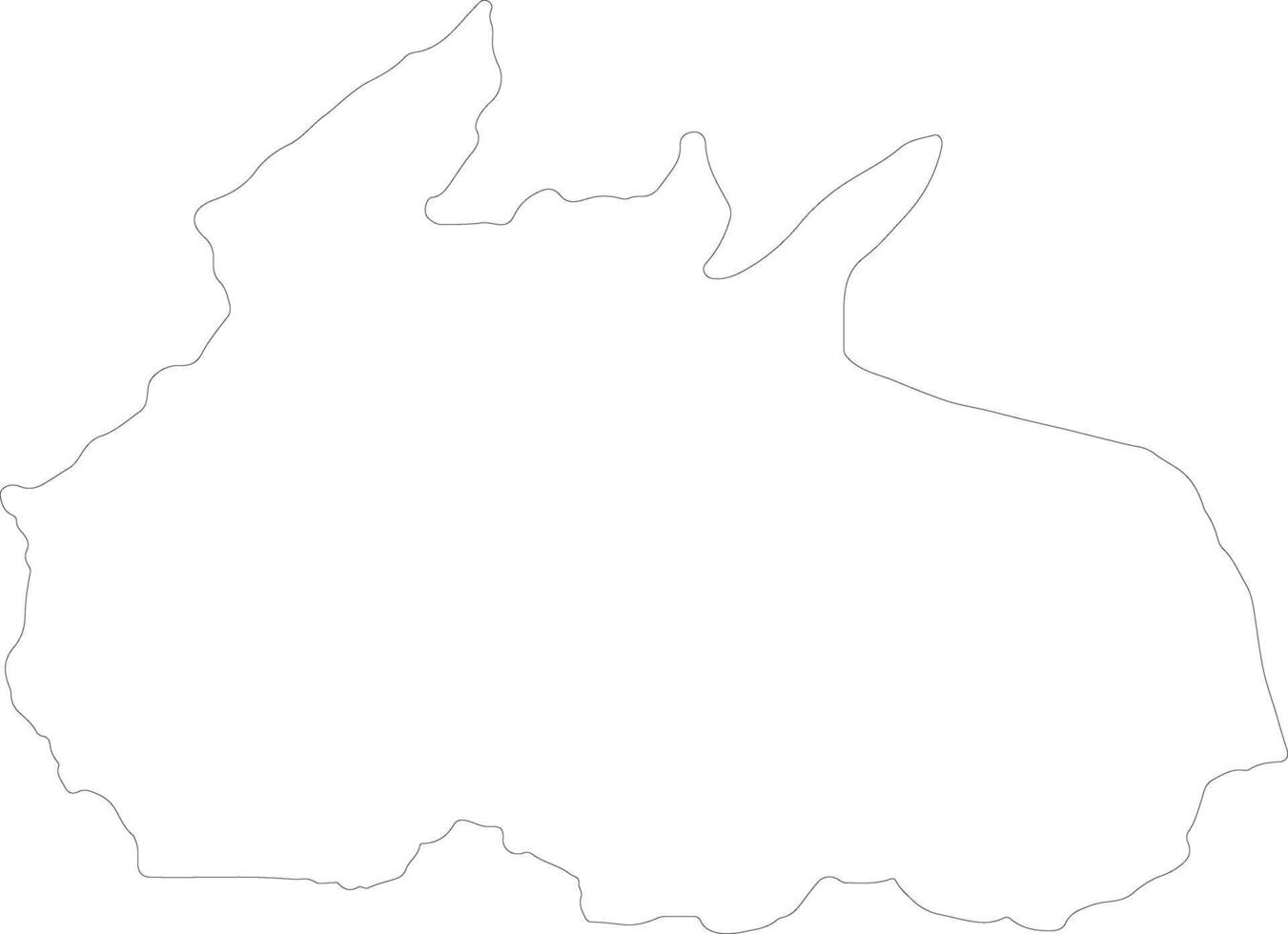 Ruvuma United Republic of Tanzania outline map vector