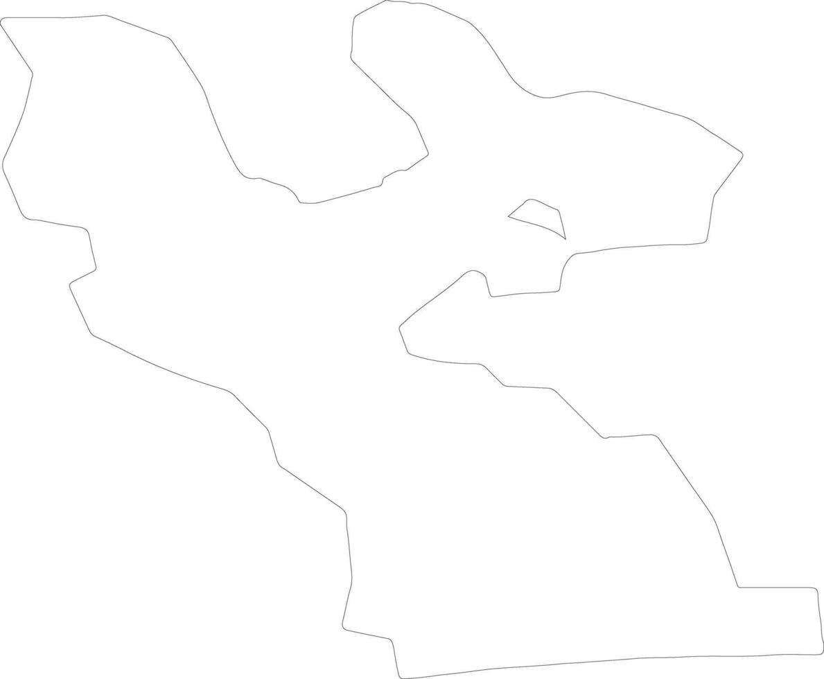 Rujienas Latvia outline map vector