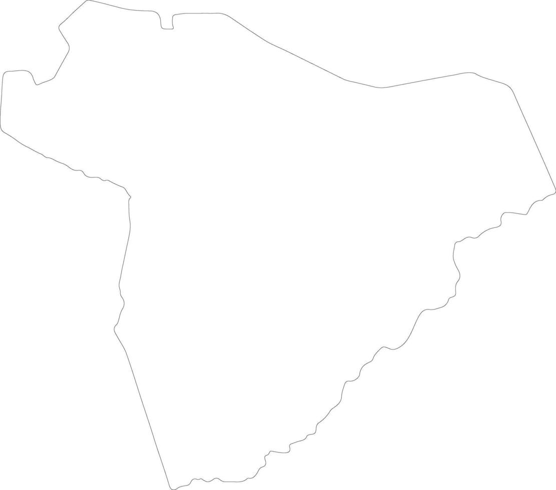 Salamat Chad outline map vector