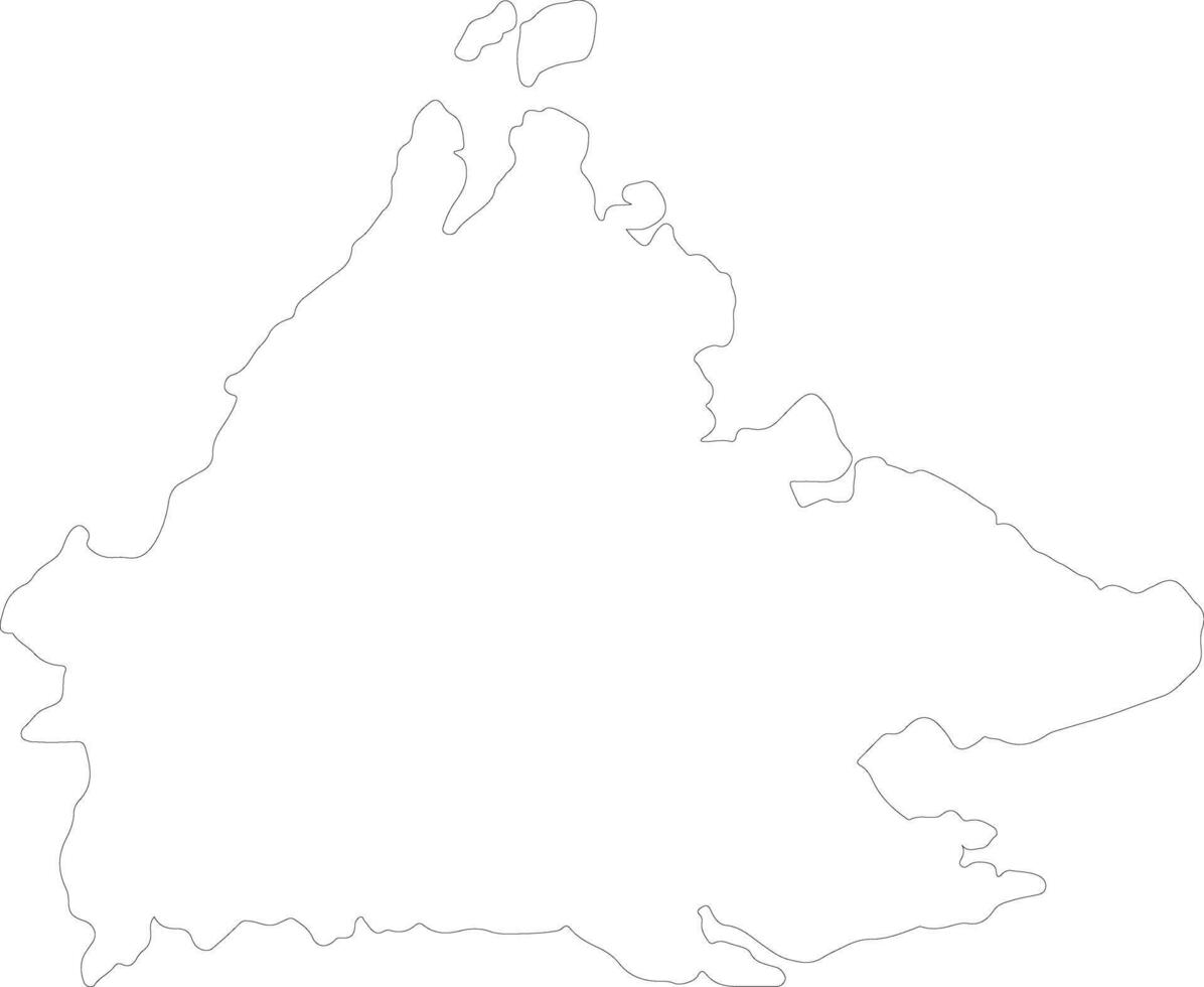 sabah Malasia contorno mapa vector