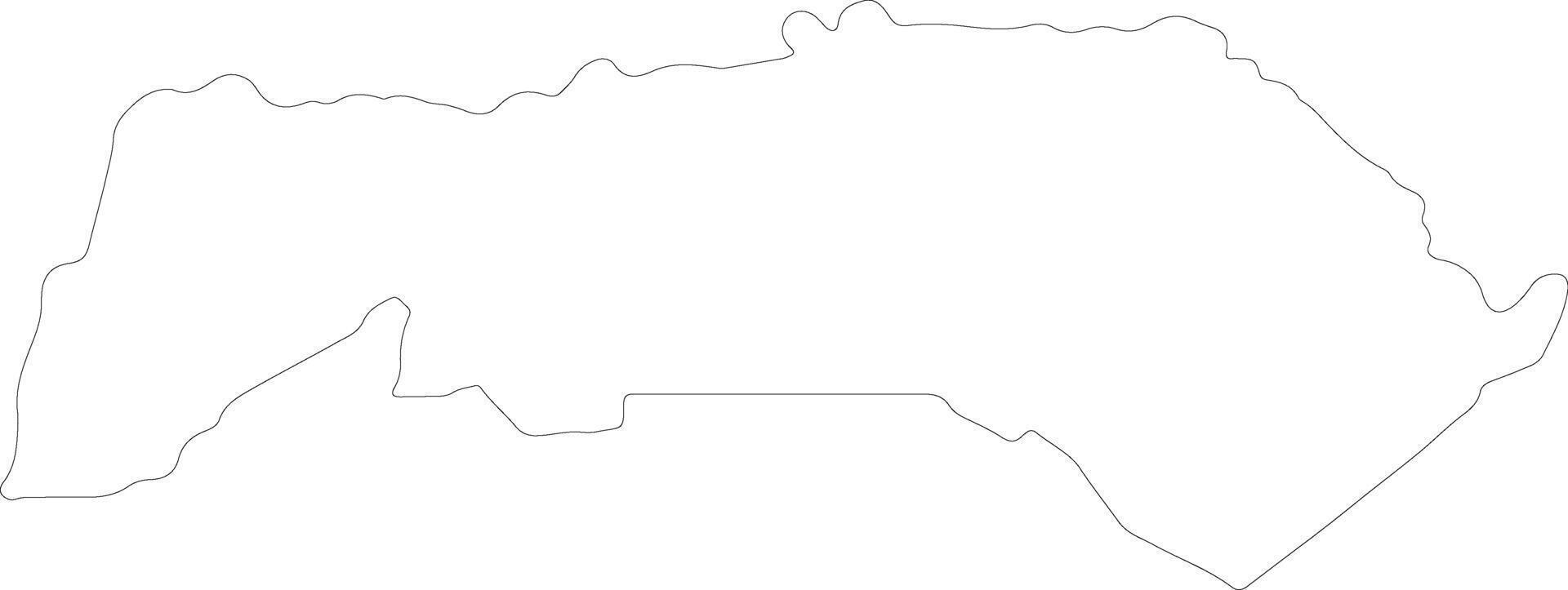 Saint-Louis Senegal outline map vector