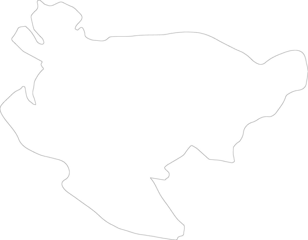 Saga Japan outline map vector