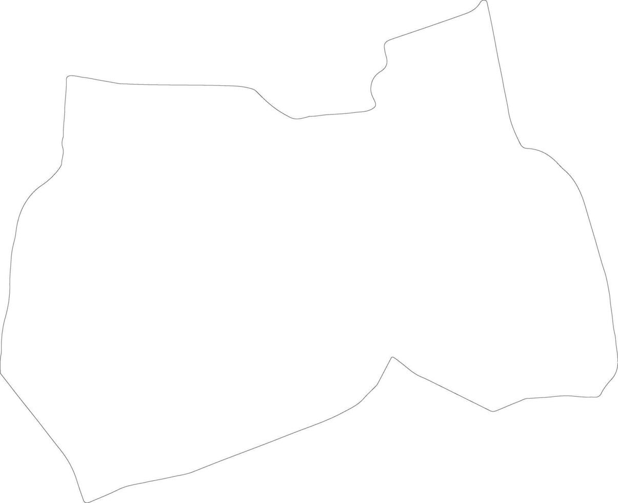 Samut Sakhon Thailand outline map vector