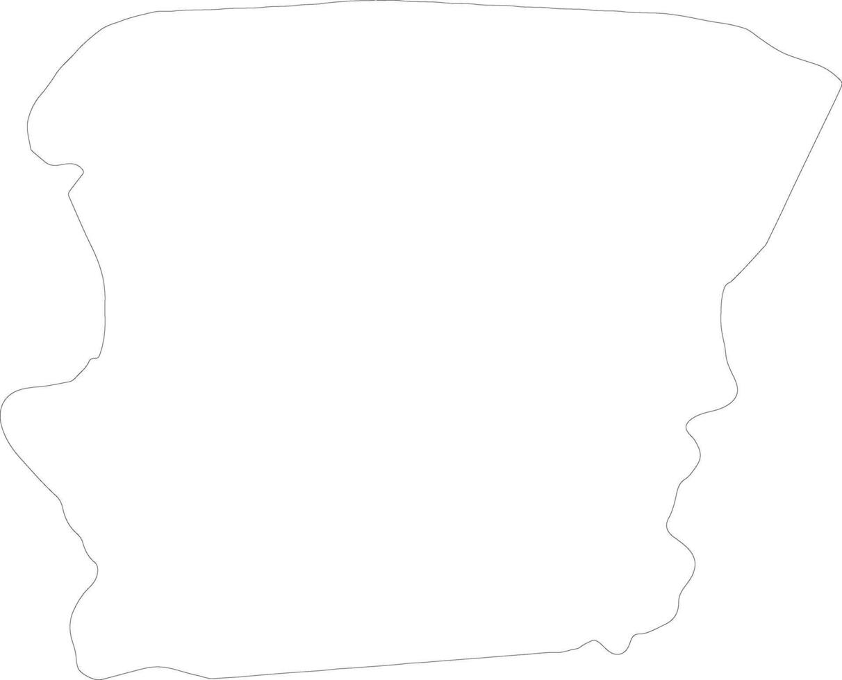 Saramacca Suriname outline map vector