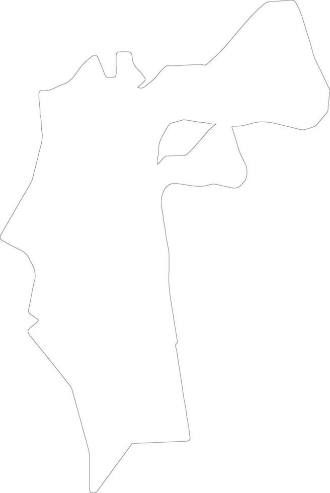San Juan-Laventille Trinidad and Tobago outline map vector