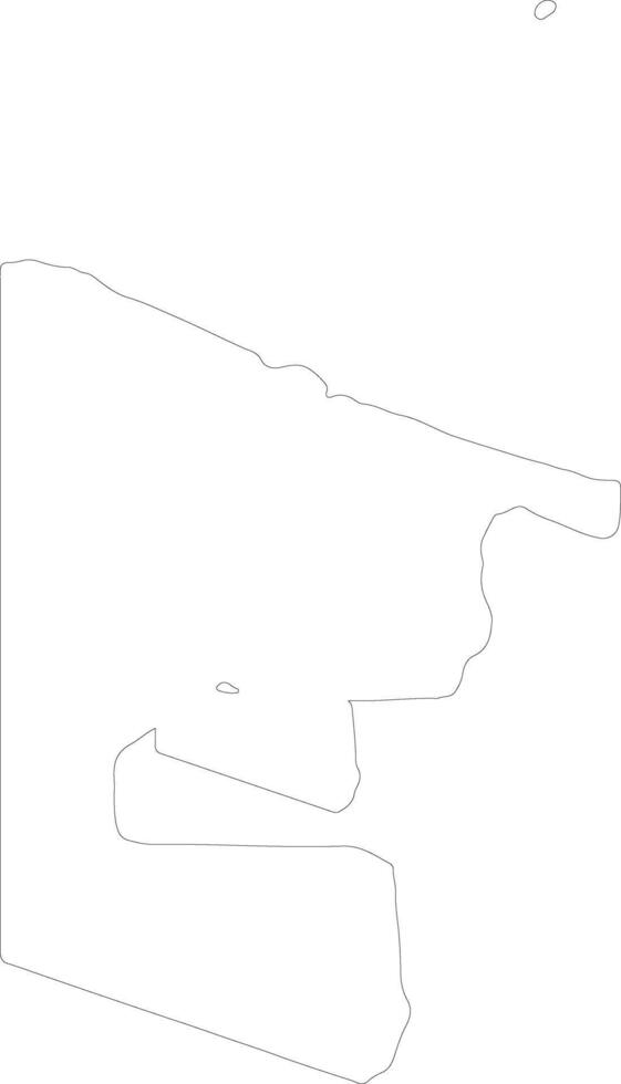 Sandaun Papua New Guinea outline map vector